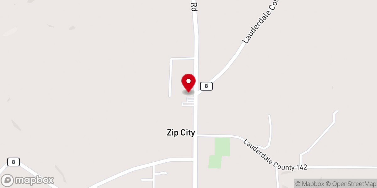 Map showing location of Salem Church of Christ