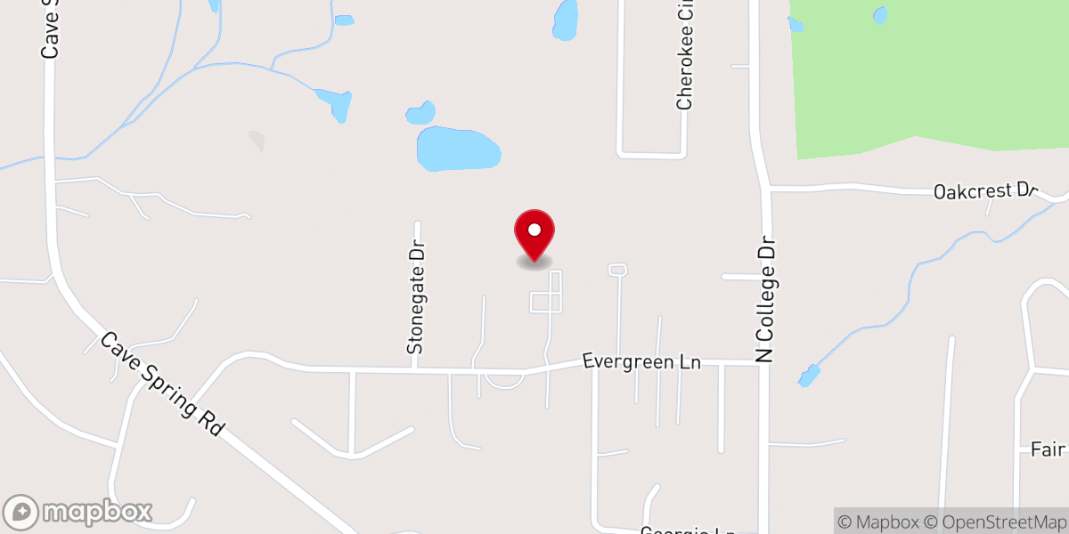 Map showing location of St. Bernadette Roman Catholic Church
