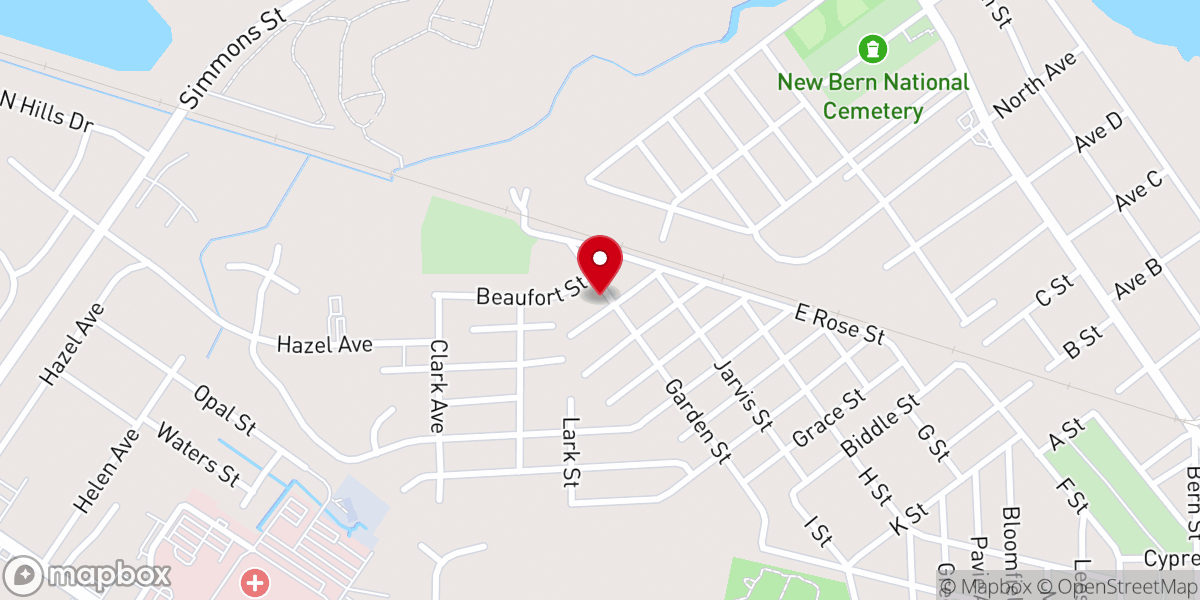 Map showing location of Abundant Life Miracle Center