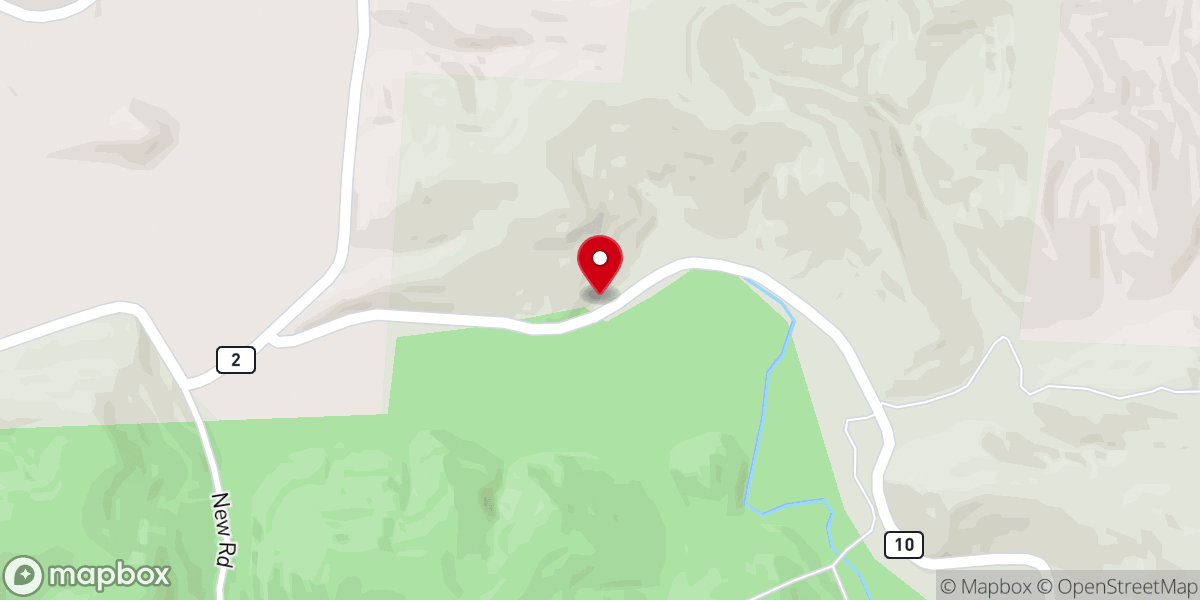 Map showing location of Pine Creek Chapel