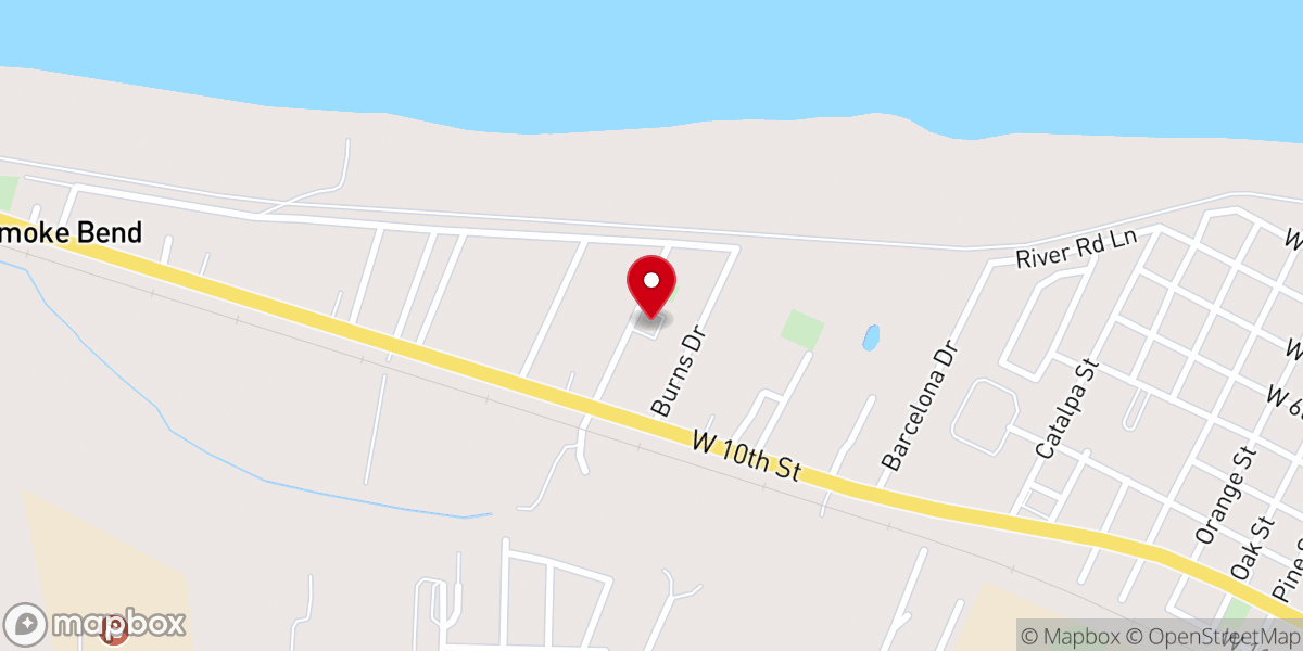 Map showing location of Second Mt Olive Baptist Church