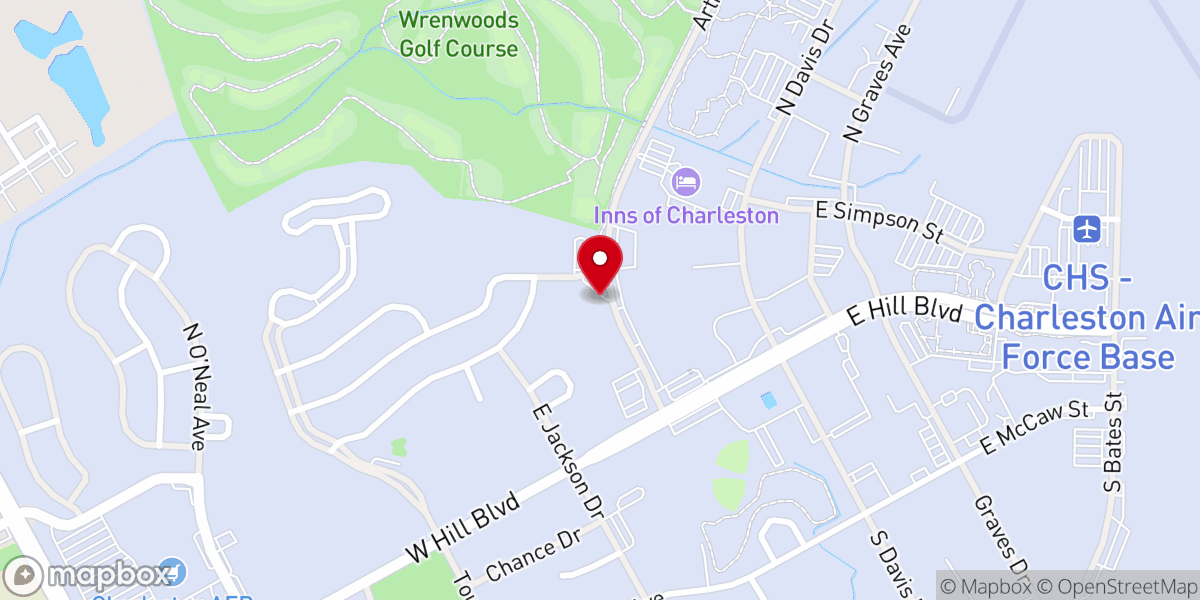 Map showing location of JB Charleston Chapel