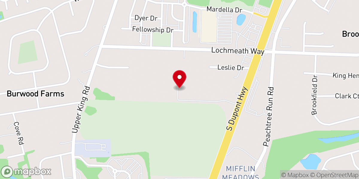 Map showing location of New Life Family Worship Center