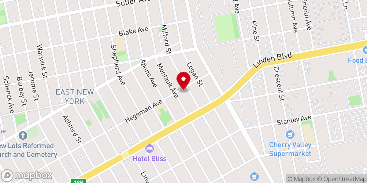 Map showing location of Brooklyn Dunamis Seventh-day Adventist Church