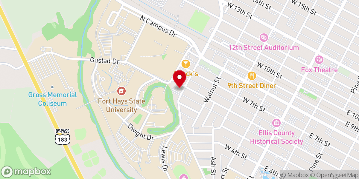 Map showing location of United Methodist Campus Ministry