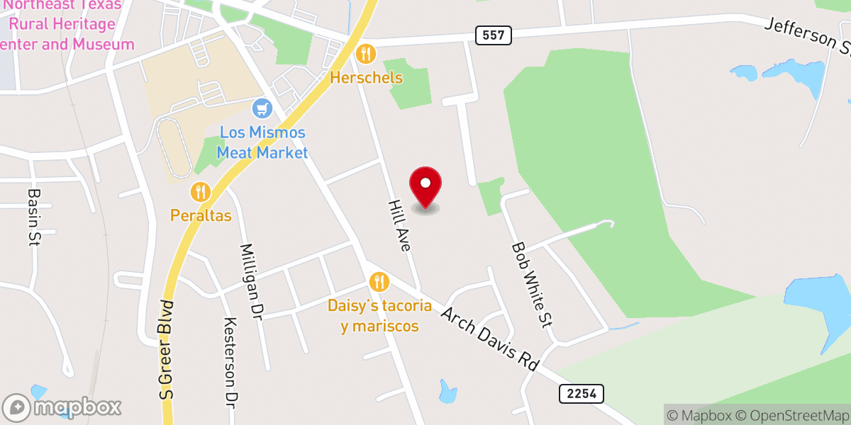 Map showing location of Holy Cross Catholic Church