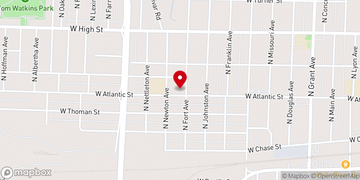 Map showing location of Glad Tidings Assembly of God