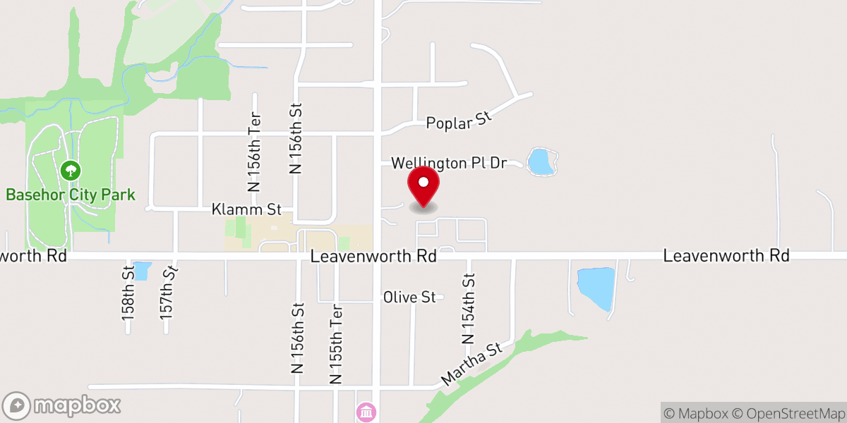 Map showing location of Holy Angels Catholic Church