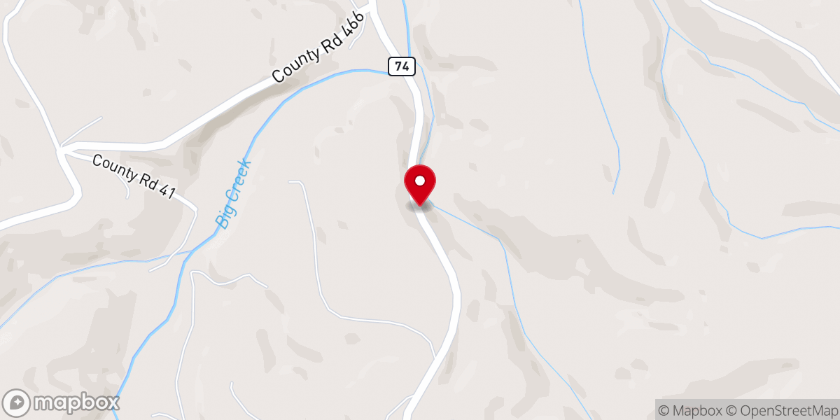 Map showing location of MT Judea Church