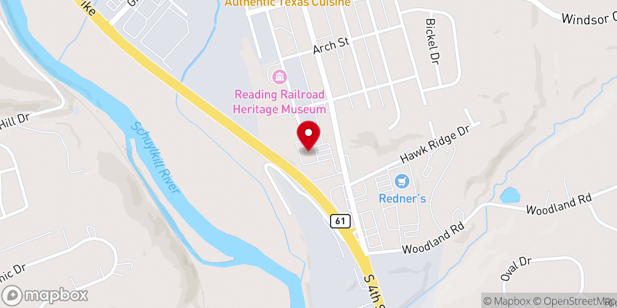 Map showing location of Salvation Army Hamburg Service Center
