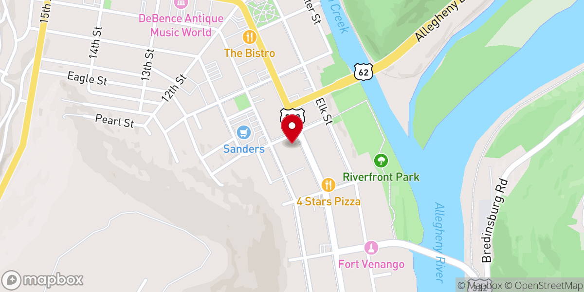Map showing location of St Patrick's Church