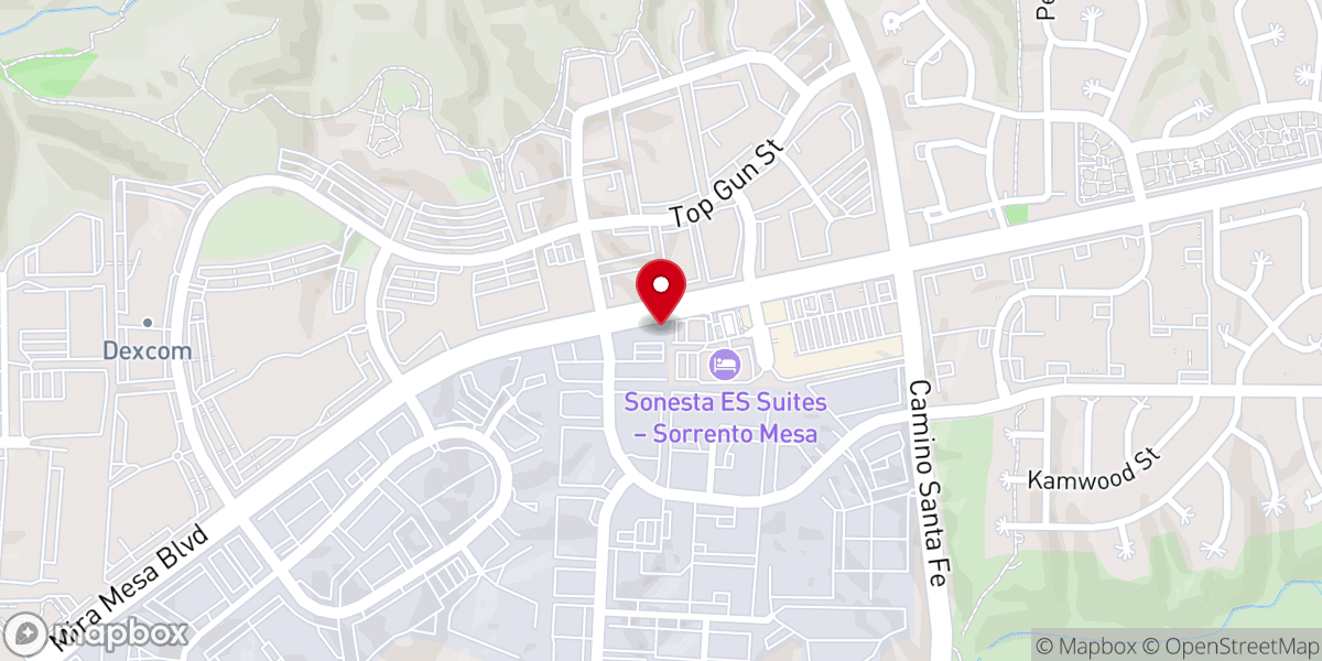 Map showing location of The Church in San Diego