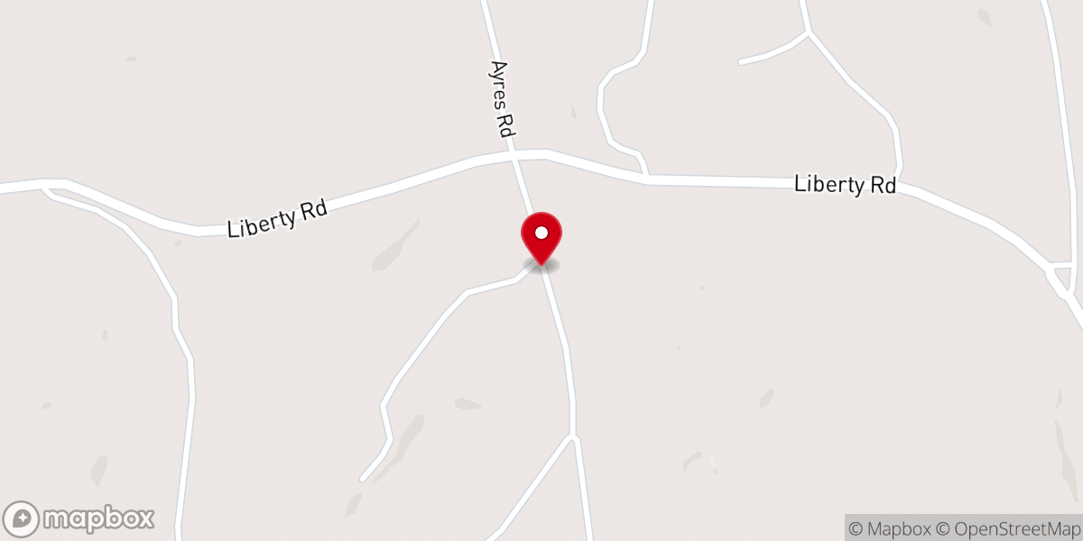 Map showing location of Springfield Baptist Church "The Spring"