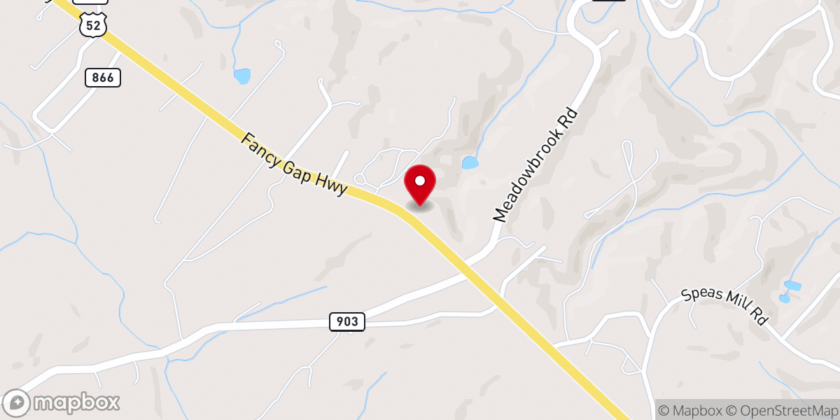 Map showing location of Mountain Blue Sky Dispensary