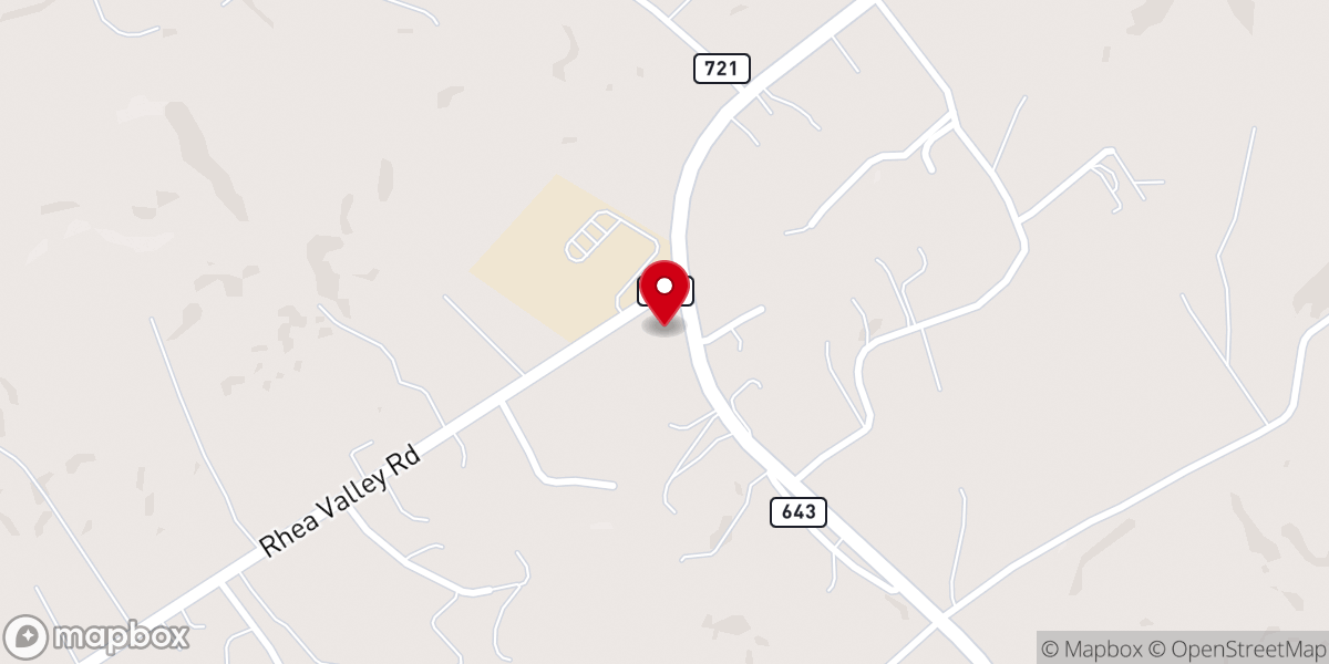 Map showing location of Beulah Baptist Church