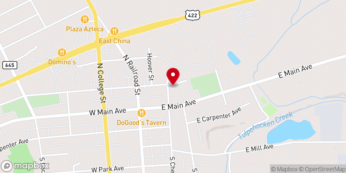 Map showing location of Faith Community Church