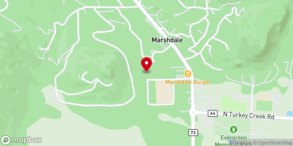 Map showing location of Evergreen Bible Church