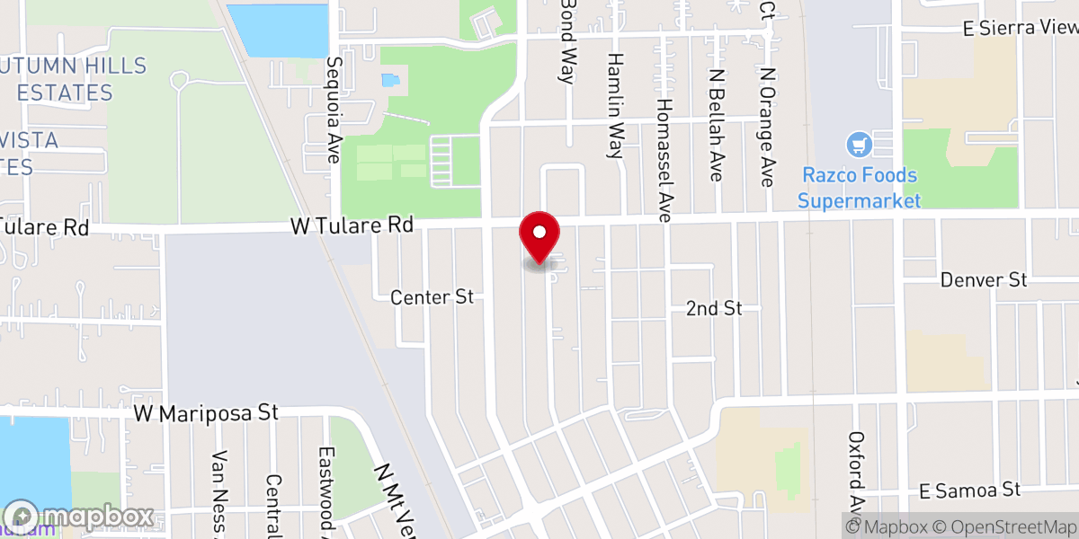 Map showing location of Lindsay Lutheran Church