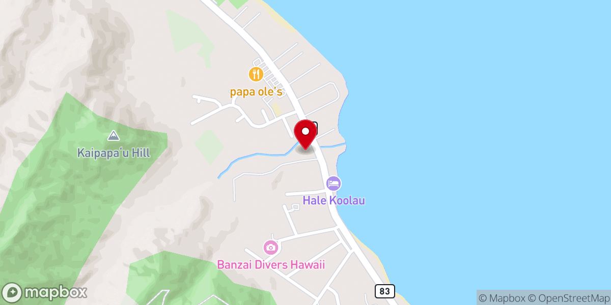 Map showing location of The Refuge Church Koolauloa