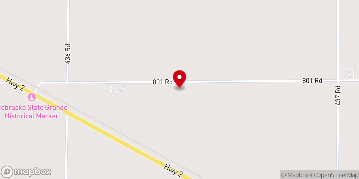 Map showing location of Custer Center Church