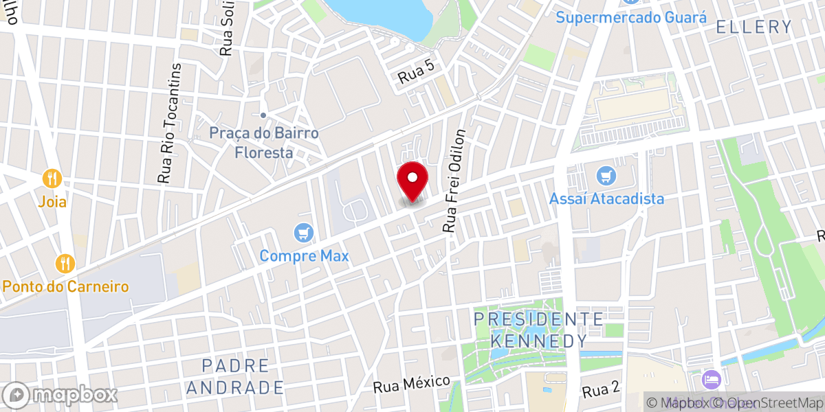 Map showing location of Igreja Pentecostal Ebenezer