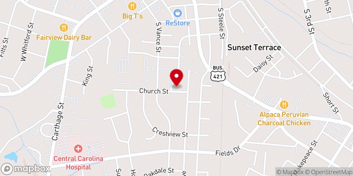 Map showing location of St Mark United Church of God