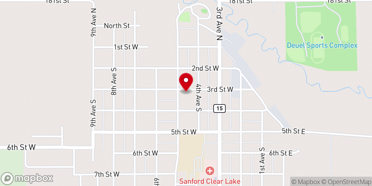 Map showing location of St Mary's Rectory