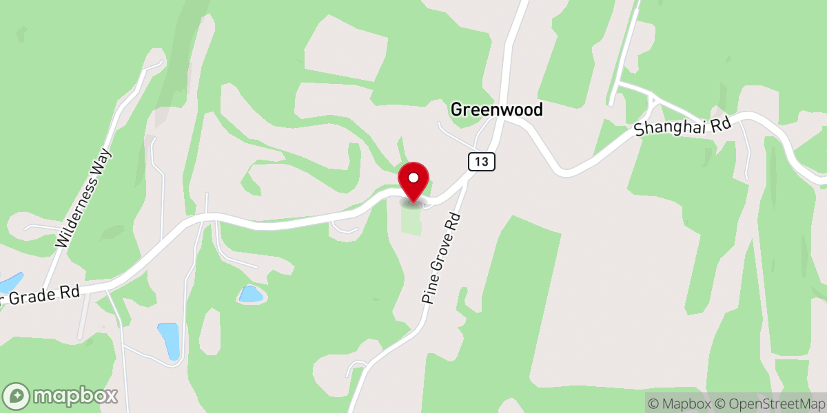 Map showing location of Greenwood United Methodist Church