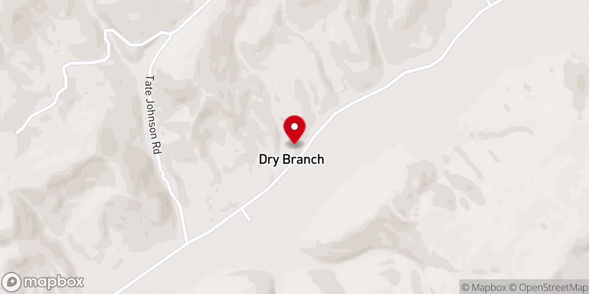 Map showing location of Panther Creek Baptist Church
