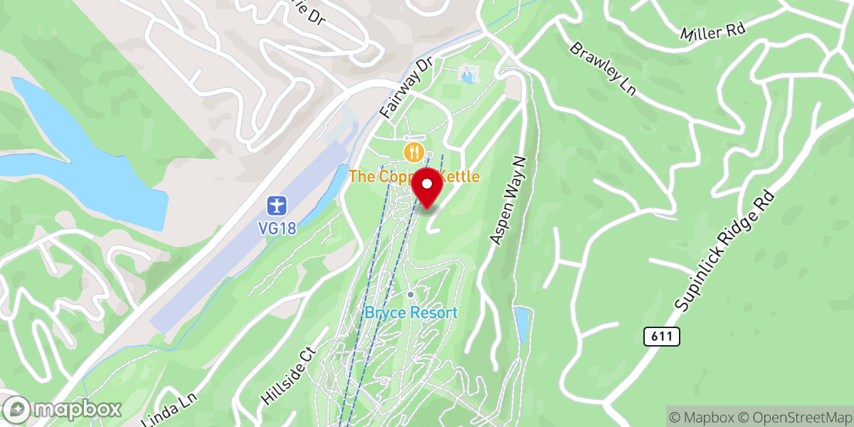 Map showing location of Our Lady of the Shenandoah Mission Chapel