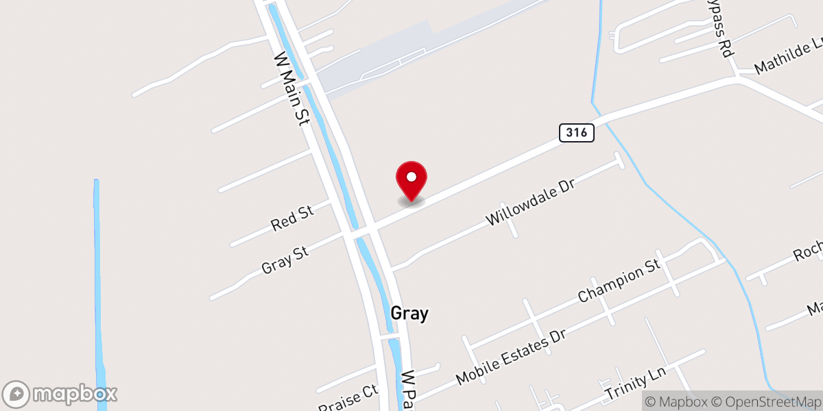 Map showing location of Eagle Wright Baptist Church