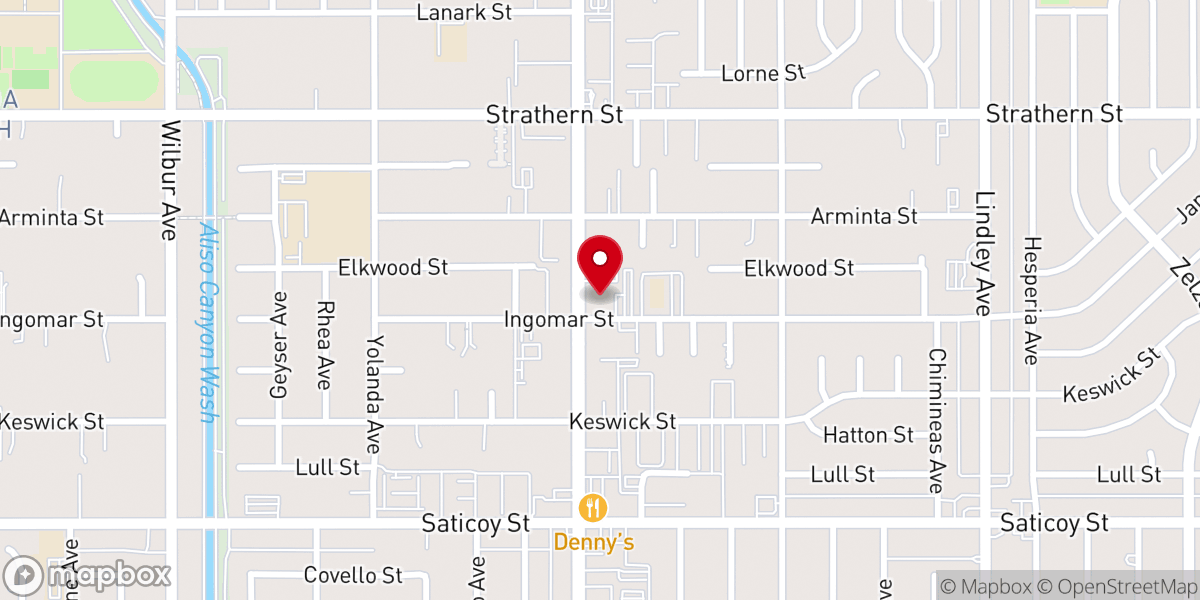 Map showing location of Reseda Boulevard Church of Christ