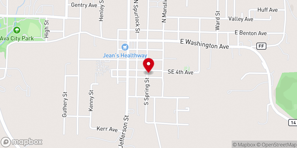 Map showing location of Common Grounds Coffee Shop