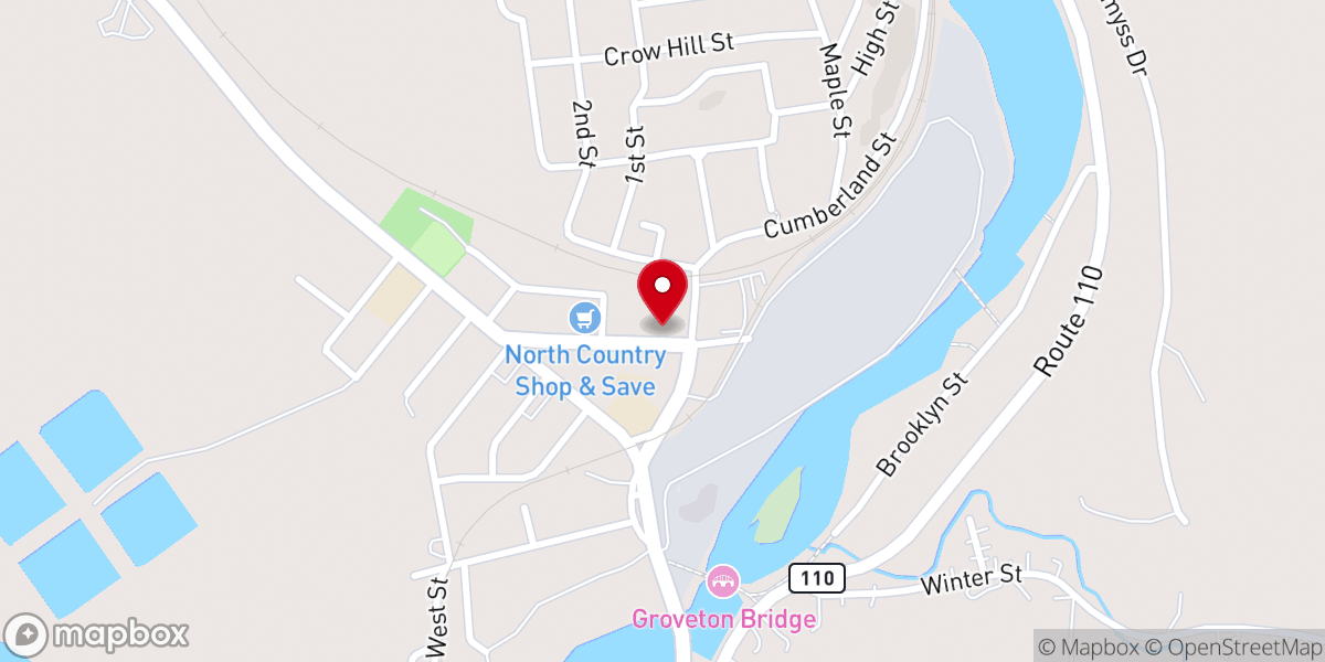Map showing location of St. Francis Xavier Church