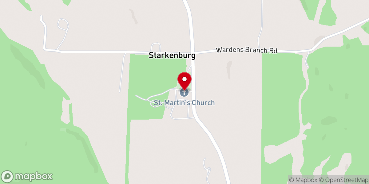 Map showing location of Shrine of Our Lady of Sorrows
