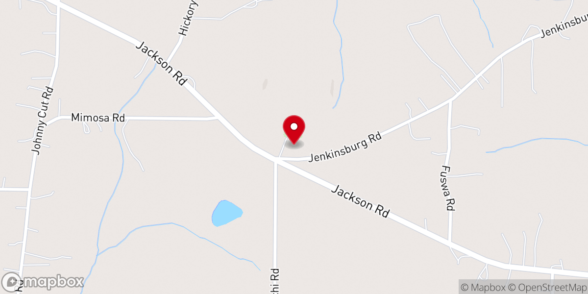 Map showing location of Ringgold Baptist Church