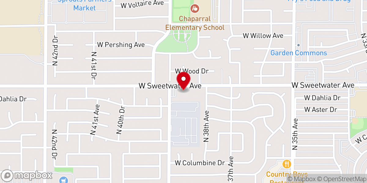 Map showing location of Emmaus Evangelical Lutheran Church