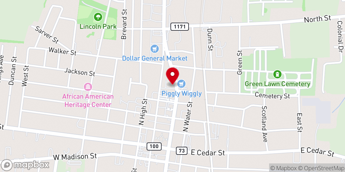 Map showing location of St Mary Catholic Church
