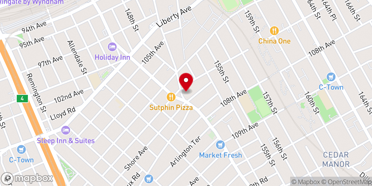 Map showing location of Burns Memorial Church of God