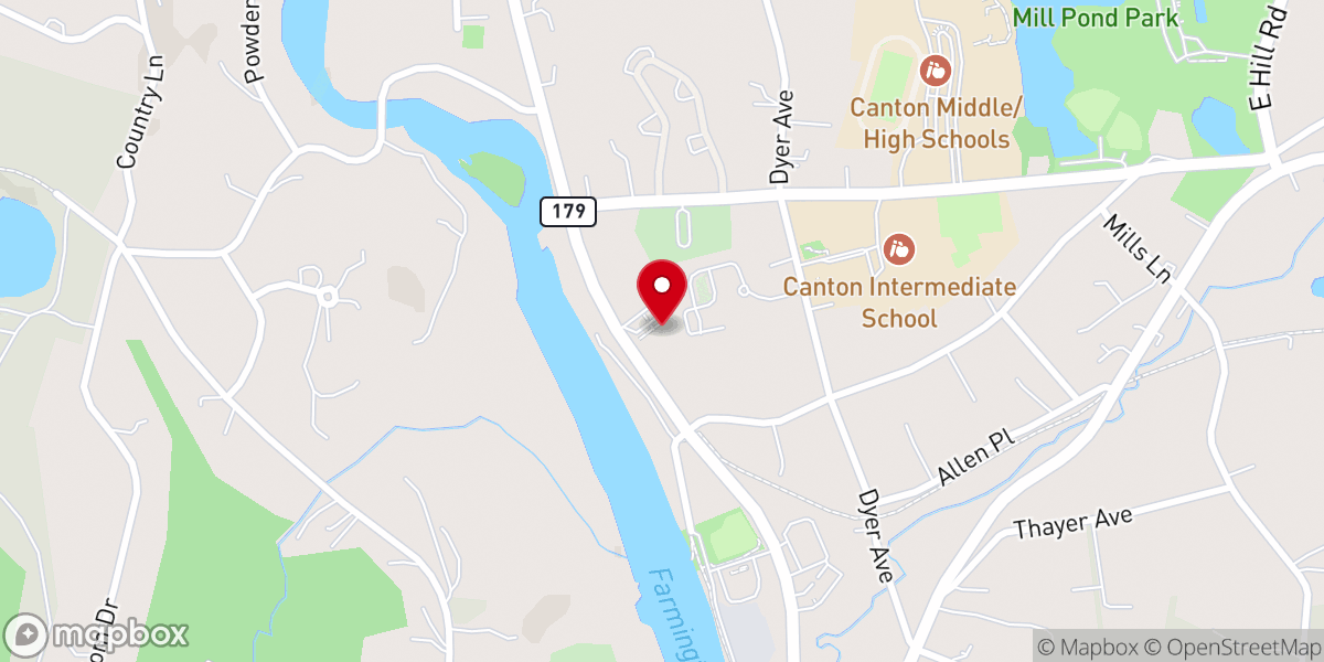 Map showing location of Canton Food Bank - Food Distribution Center