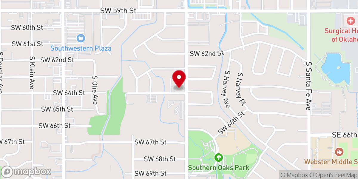 Map showing location of Church In Oklahoma City