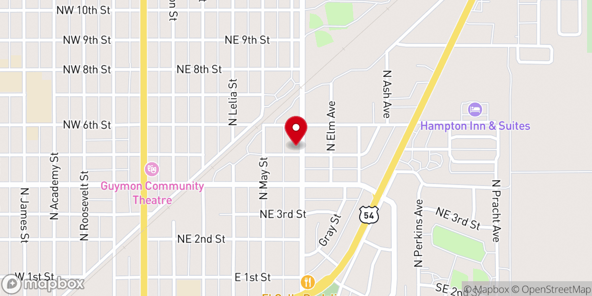 Map showing location of Baptist Misson Center Church
