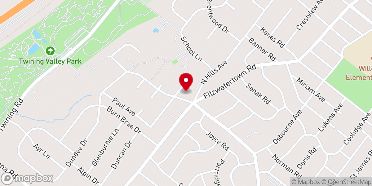 Map showing location of Reformed Church