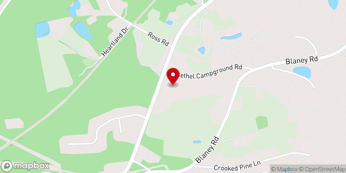 Map showing location of Bethel Campground