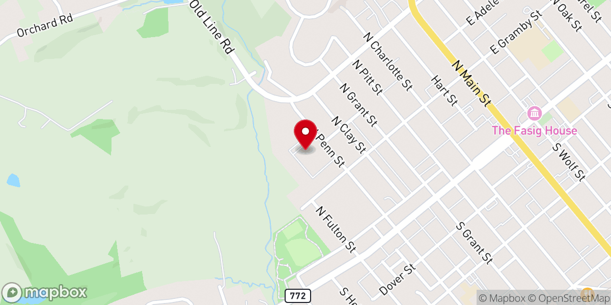 Map showing location of Salem United Methodist Church