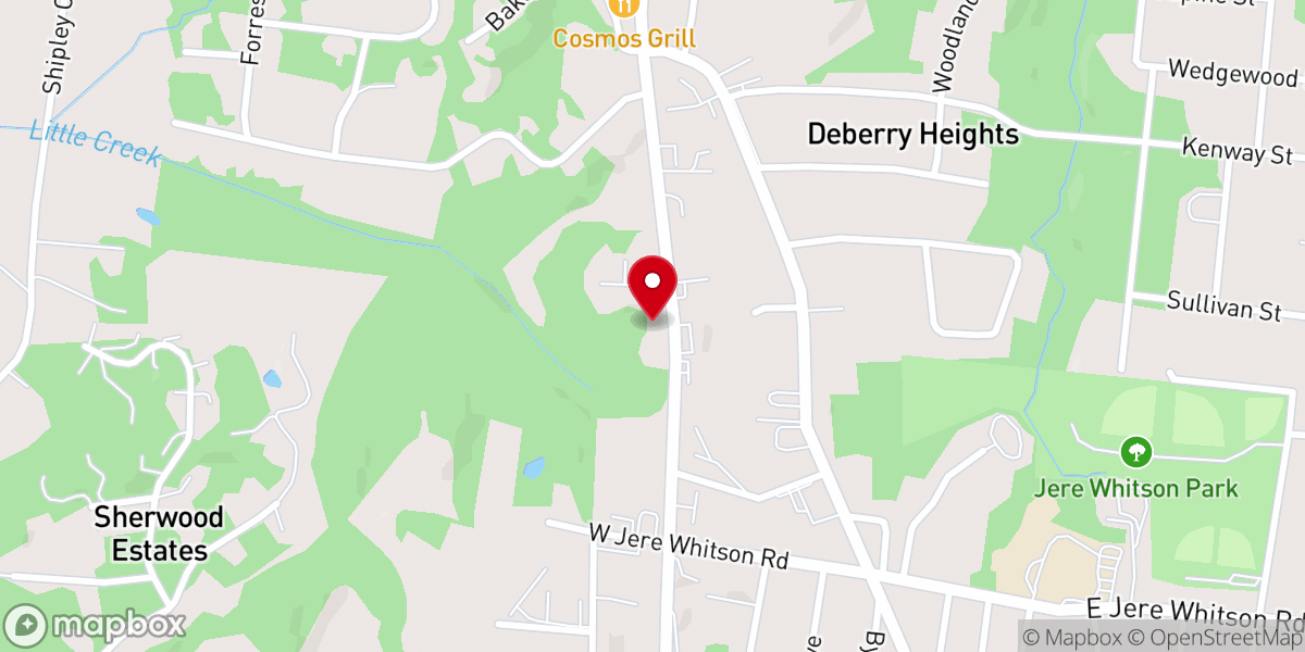 Map showing location of Cookeville Primitive Baptist Church