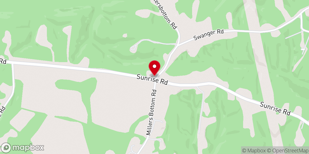 Map showing location of Sunrise Church