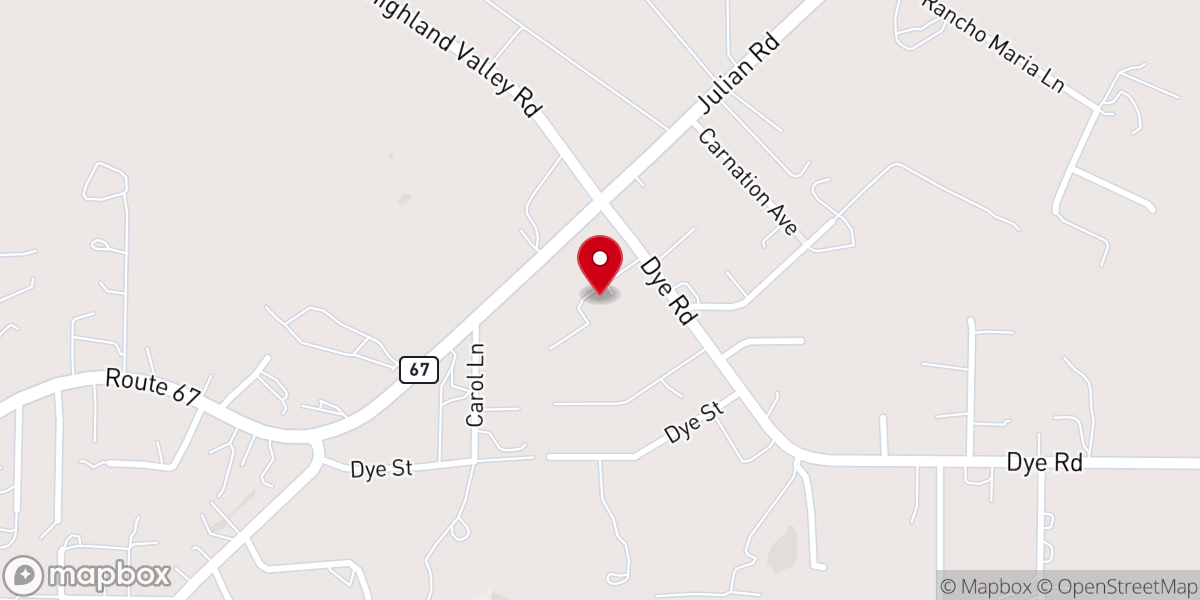 Map showing location of Ramona United Methodist Church