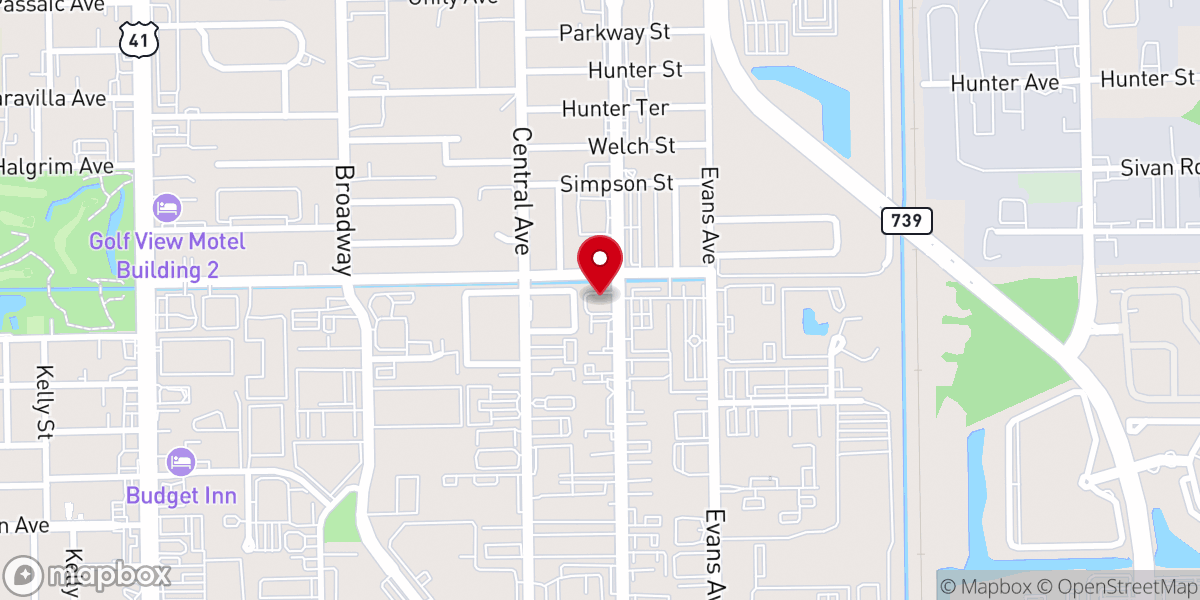 Map showing location of Iglesia Universal