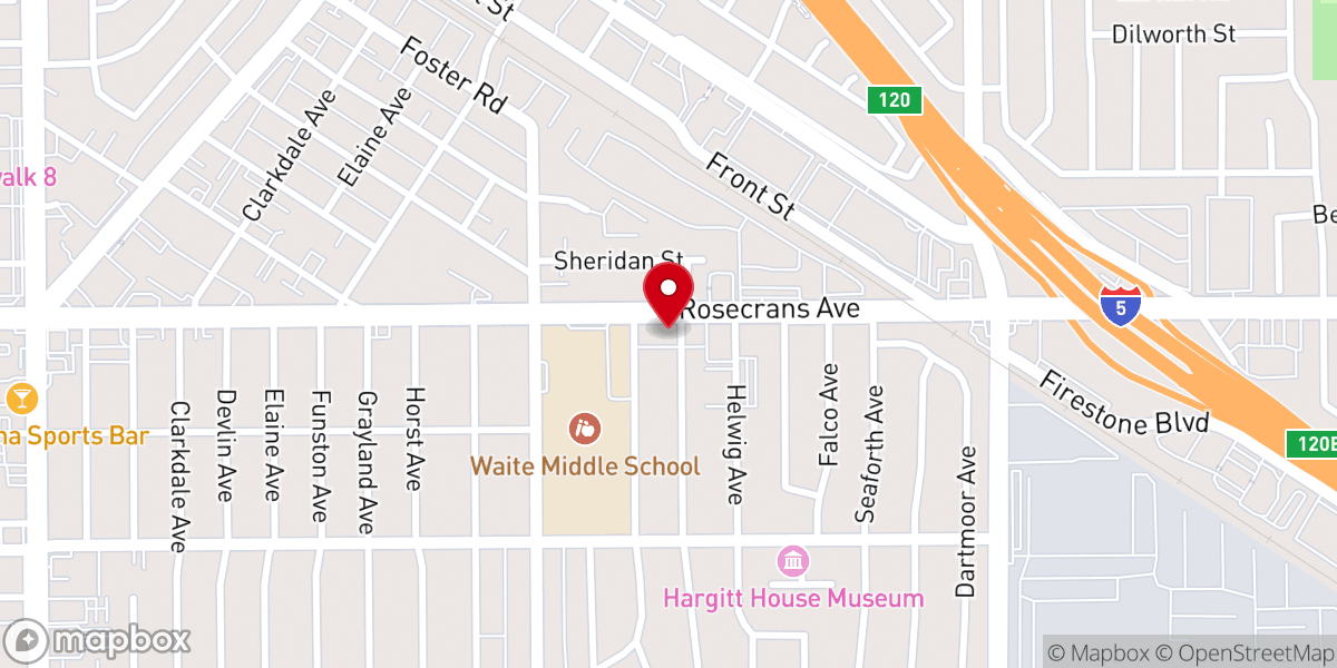 Map showing location of New Life Foursquare Church